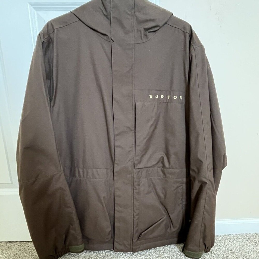 Burton Dry Ride Jacket Mens XS - Dark Brown Hooded